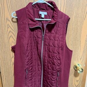 Cjbanks Maroon Quilted Vest size 2x